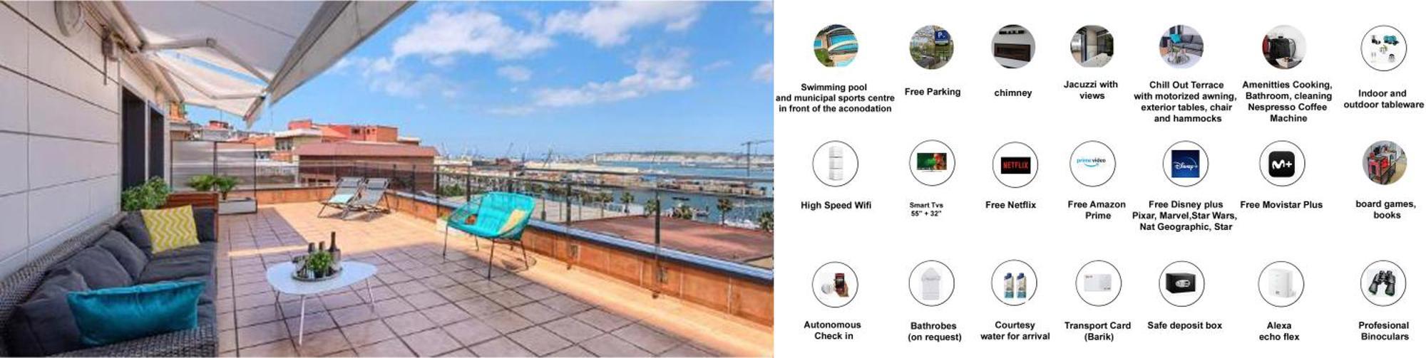 Apartament Atico Lujo Costa Vasca Bilbaoterraza Mar Jacuzi *