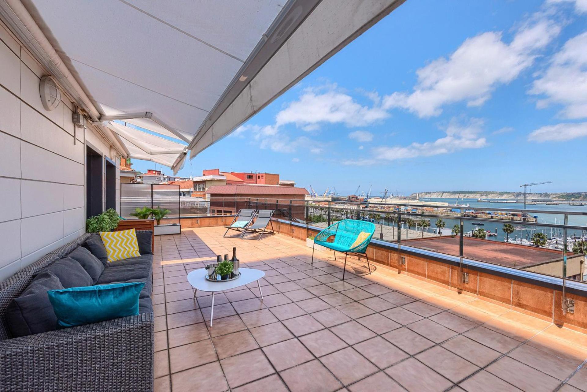 Atico Lujo Costa Vasca Bilbaoterraza Mar Jacuzi Apartament Santurtzi